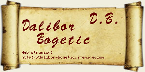 Dalibor Bogetić vizit kartica